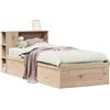 vidaXL Letto in legno massiccio senza materasso 75x190 cm in legno di pino
