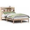 vidaXL Letto in legno massiccio con ripiano senza materasso 135x190 cm in legno di pino