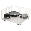 Bremermann cassetto per mobile bremermann largo 30 cm, cassetto a pavimento telescopico con ripiano, cassetto per cucina, cromato