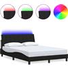 vidaXL Struttura letto senza materasso "Hanko" nero 140x200 cm tessuto