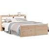 vidaXL Struttura letto con testiera senza materasso 135x190 cm