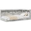 vidaXL Libreria a letto grigio cemento, 75 x 190 cm, realizzata in materiale composito di legno