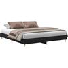 vidaXL Struttura letto nero effetto rovere 203 x 183 x 25 cm Materiale ligneo