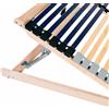 vidaXL Letto a doghe marrone 140 x 190 cm in legno massiccio di faggio