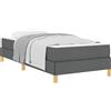 vidaXL Letto a molle con materasso grigio scuro 80 x 200 cm in tessuto