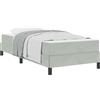 vidaXL Letto a molle con materasso grigio chiaro 80 x 210 cm tessuto