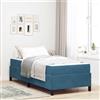 vidaXL Telaio per letto, colore blu scuro, 90 x 190 cm, rivestito in tessuto