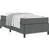 vidaXL Box spring bed grigio scuro 80 x 200 cm tessuto