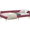 vidaXL Struttura letto angolare rosso vino 80 x 200 cm tessuto
