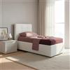 Veriaffari.it Letto singolo con contenitore Ascoli 102x210x124H ecopelle colore bianco