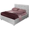 Veriaffari.it Letto una piazza e mezza con contenitore Ascoli 142x210x124H tessuto Enjoy colore grigio