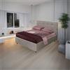 Veriaffari.it Letto una piazza e mezza con contenitore Ascoli 142x210x124H tessuto Enjoy colore tortora