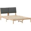 vidaXL Struttura letto marrone e grigio scuro 150 x 200 cm in legno di pino massiccio