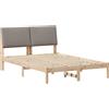vidaXL Struttura letto marrone e tortora 150 x 200 cm in legno di pino massiccio