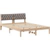 vidaXL Struttura letto marrone e tortora 150 x 200 cm in legno di pino massiccio