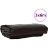 vidaXL Telone 650g / m² Marrone 3 x 6 m Tela con rivestimento in PVC