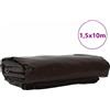 vidaXL Tarpaulin 650g / m² Marrone 1,5 x 10 m Tela con rivestimento in PVC