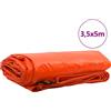 vidaXL Telone 650g / m² Arancione 3,5 x 5 m Tela con rivestimento in PVC