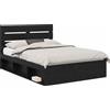 vidaXL Struttura letto nera 150 x 200 cm in legno di pino massiccio