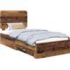 vidaXL Struttura letto con testata in legno di recupero 100 x 200 cm materiale a base di legno