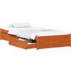 vidaXL Strutture letto con cassetti, set di 3, color cera, legno di pino