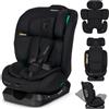 Lionelo Seggiolino auto Lionelo Aart i-Size, dalla nascita ai 12 anni, 40-150 cm, ampio intervallo di regolazione, protezione laterale aggiuntiva, R129/03, Black Carbon