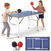 HyperMotion Tavolo da ping pong pieghevole HyperMotion Mini 137x76x69 cm - Tavolo da ping pong per bambini da interno con rete, racchette e palline