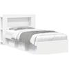 vidaXL Struttura letto con contenitore, bianco, 100 x 200 cm, materiale a base di legno