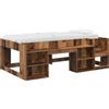 vidaXL Letto a castello per bambini con contenitore in legno invecchiato 98,5 x 200 cm