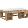 vidaXL Struttura letto per bambini con contenitore in rovere Artisan 98,5 x 200 cm