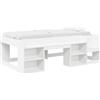 vidaXL Letto a castello per bambini con contenitore, bianco, 90 x 190 cm, materiale a base di legno