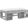 vidaXL Struttura del lettino per bambini vidaXL con spazio contenitore, colore Sonoma grigio, dimensioni 90 x 190 cm