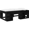 vidaXL Struttura del lettino per bambini vidaXL, con spazio contenitore, colore nero, finitura effetto legno di quercia, dimensioni 75 x 190 cm