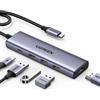 Ugreen Hub USB - UGREEN - 5 in 1 - 3 porte USB 3.2, USB-C, HDMI 4K a 30 Hz - Nero