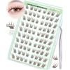 Obeyalash Ciglissime Press e Go Autoadesive Ciglia Finte Marroni Fox Eyes Extension Ciglia Brown Pre Glue Senza Colla Kit DIY con Pinzette per Occhi di Gatto, Feste e Trucco (G-TSH)