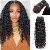 Yavida Water Wave Bundles Human Hair 1 BundleS 10Inch 10A Brazilian 100% Unprocessed Virgin Human Hair Wet and Wavy Bundles Double Weft Natural Black