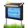 Anysun Lampada Antizanzare Elettrica Solare, Zanzariera Elettrica da Esterno 4500V, Ricarica Solare e USB, IPX5, Cavo da 3 m, Sensore Crepuscolare, per Terrazza Giardino Balcone Camping