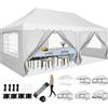 Hoteel Gazebo pieghevole HOTEEL 3x6 impermeabile e stabile, tenda per feste con 6 pareti laterali, facile da montare per matrimoni, aziende, feste, protezione UV50+, Bianco