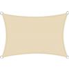 Rivenlo Tenda a Vela Ombreggiante Rettangolare 2x3 m Traspirante, Protezione Raggi UV 98% HDPE 3x2 m Tenda da Sole Parasole per Esterno Giardino Terrazza Balcone, Beige