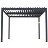 Habitat et Jardin Pergola bioclimatica motorizzata a led Windsor in alluminio 3 x 4 - Grigio