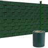 LZQ Strisce in PVC, Extra Spesse, opache, a Doppia Asta, con 20 Clip di Fissaggio per Recinzione da Giardino, Balcone (35 m x 19 cm, Verde)