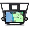 YUNTX Android 14 2 Din Radio con navigazione per Toyota Highlander(2008-2014): [Integrato CarPlay/Android Auto/DSP/GPS]-IPS 2.5D 9"Touch screen-DAB/Bluetooth 5.0/Controllo del volante/USB/WiFi