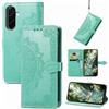 Fertuo Cover per Samsung Galaxy A57, Custodia Portafoglio a Libro in Pelle Flip Case con Porta Carte, Chiusura Magnetica e Stand [Disegni di Mandala] Interno Silicone Sottile Antiurto, Verde
