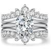 aomoso Anello Donna, Moissanite Anello Argento 925 Donna, Anello Fidanzamento Donna Certificato dal GRA, Trasparenza D+VVS1, Lusso Anelli Donna Ideale Per Fidanzamento, Matrimoni, Coppie, Mamme