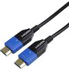PremiumCord 8K Cavo in Fibra Ottica HDMI 2.1, Velocità Ultra Elevata 48 Gbit/s, 3D, EDID, ARC, HDR, Risoluzione 8K@60Hz 4320p, 4K@120Hz, Compatibile con PS5, Xbox Series X, PC, TV, Placcato Oro, 7 m