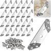 Yuyueda 24 supporti triangolari a forma di angolo in acciaio inox, 60 x 30 mm, forma triangolare, morsetto angolare con vite M4, supporto angolare per mobili per scaffali in legno, armadi
