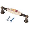 Fdit Maniglia goccia Cassetto ceramica Pull Cassetto in bronzo antico Pull Manopole ceramica dipinte mano Retro Maniglie per cassetti vintage vintage Maniglie pomello per armadio cuci(2 #)