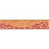 A.S. Création Bordo di carta con meravigliosi fiori in arancione, rosso e beige, 5,00 m x 0,13 m per rotolo