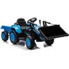 LEAN TOYS Kinder Elettroauto Trattore LEAN TOYS RC Telecomando LED Blu Con Benna