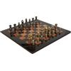 Italfama Ottone Scacchi Set Con Lusso Marrone Legno Tavola Realizzata A Italia